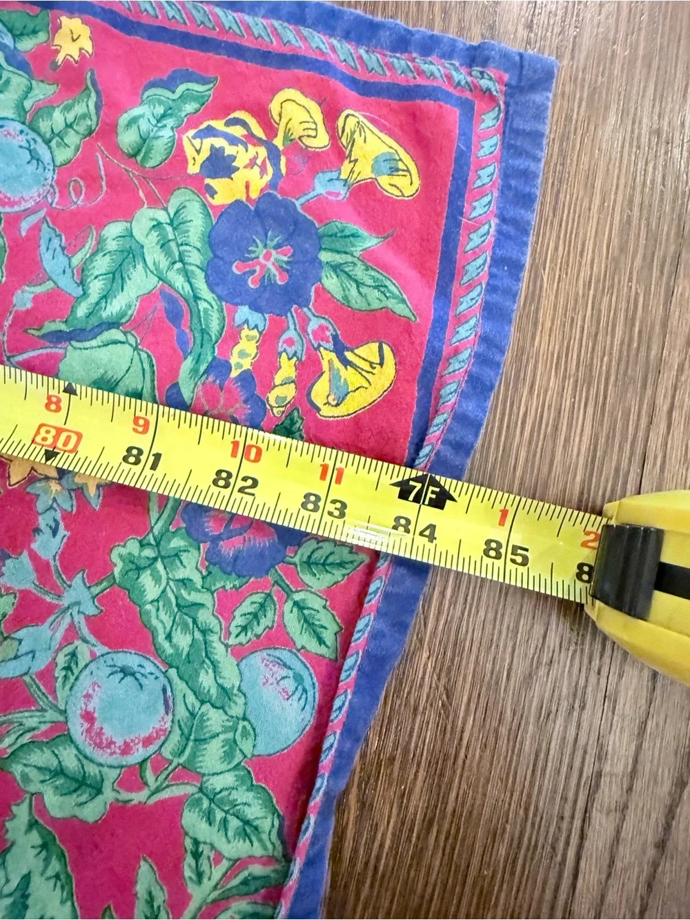 Vintage Williams-Sonoma Provence 68x84 tablecloth + 8 napkins Red w/green purple